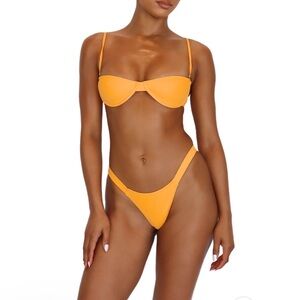 Melissa Simone Orange Bikini Set Bra XXL, Bottom M NEW!!!